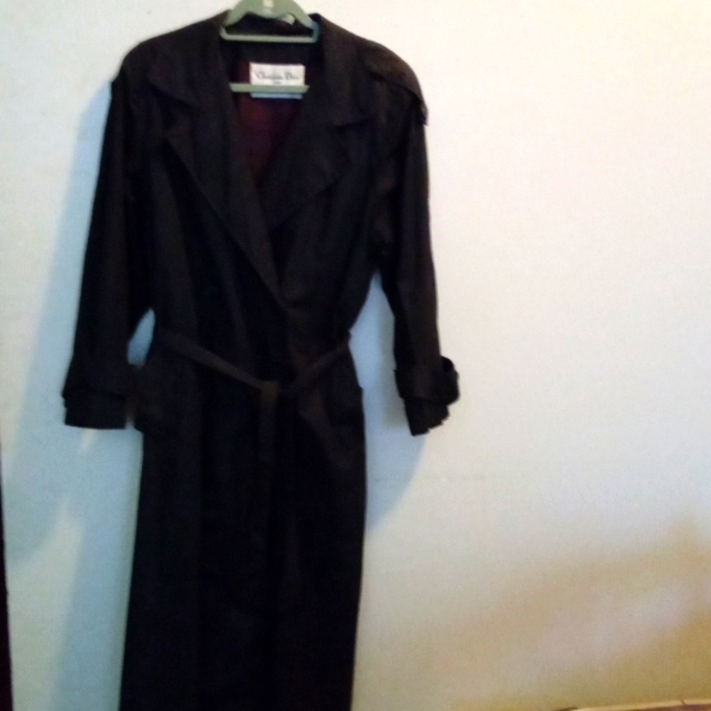 Christian Dior Full Length Black Coat